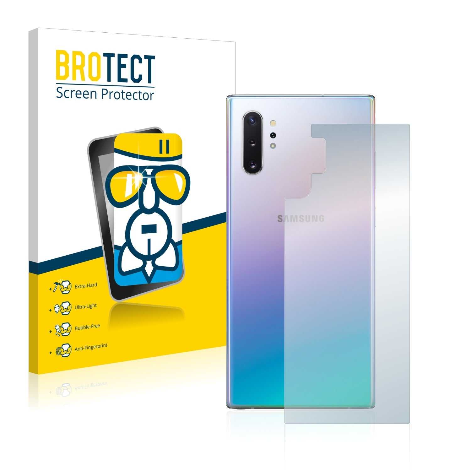 ScreenShield, BROTECT AirGlass Glass Screen Protector for Samsung Galaxy Note 10 Plus 5G (Back)